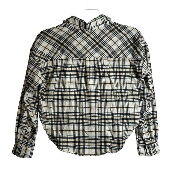 NEW No Comment Button Down Plaid Shirt- Happy Face Cherry Patches‎ -Size Medium - Picture 7 of 9